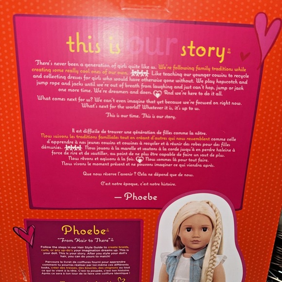 BRAND NEW Our Generation Phoebe Doll From Hair to There with Extendable Hair - Picture 9 of 11